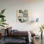 Pebbles Watercolor Abstract Wood Wall Art Gallery Image 2