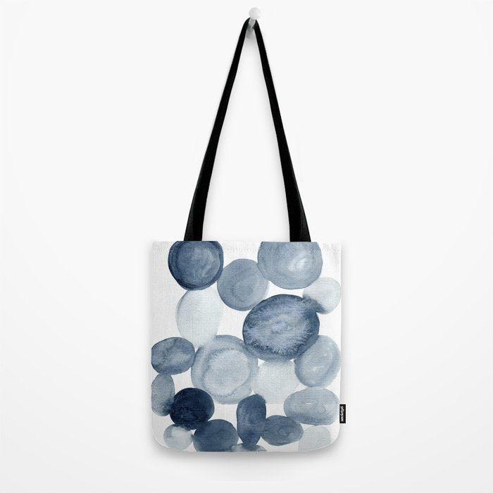 Pebbles Watercolor Abstract Tote Bag Gallery Image 2