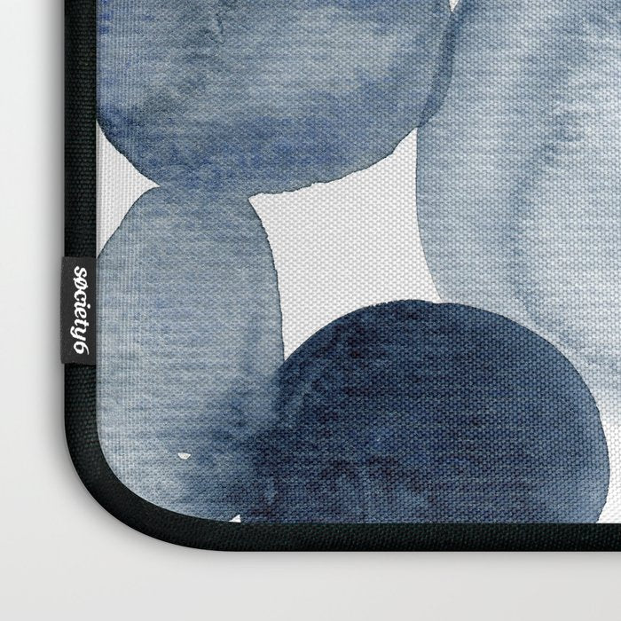Pebbles Watercolor Abstract Laptop Sleeve Gallery Image 3