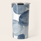 Pebbles Watercolor Abstract Travel Mug Gallery Image 1
