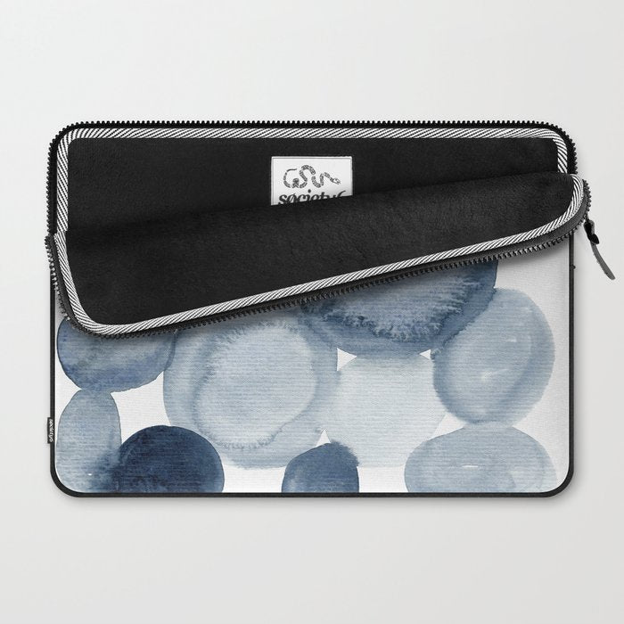 Pebbles Watercolor Abstract Laptop Sleeve Gallery Image 2