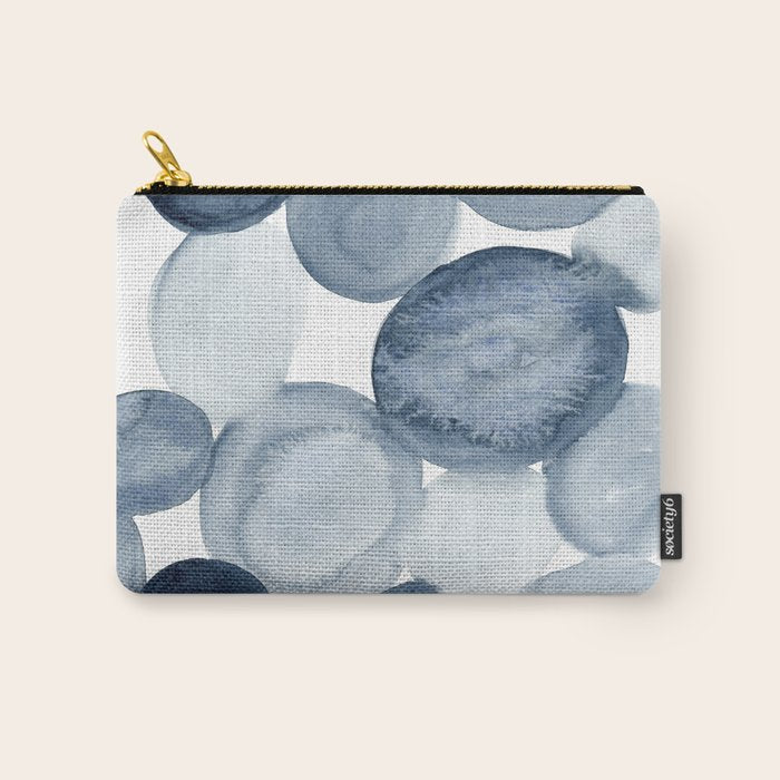 Pebbles Watercolor Abstract Carry All Pouch Gallery Image 1