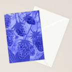 Strawberry Garden in Botanical Blue Stationery Card Gallery Image 2