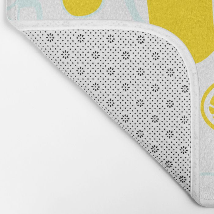 Fresh lemonade fruit drink cartoon pattern Bath Mat Gallery Image 2