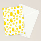 Fresh lemonade fruit drink cartoon pattern Stationery Card Gallery Image 2