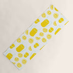 Fresh lemonade fruit drink cartoon pattern Yoga Mat Gallery Image 1