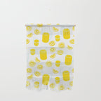 Fresh lemonade fruit drink cartoon pattern Wall Hanging Gallery Image 1