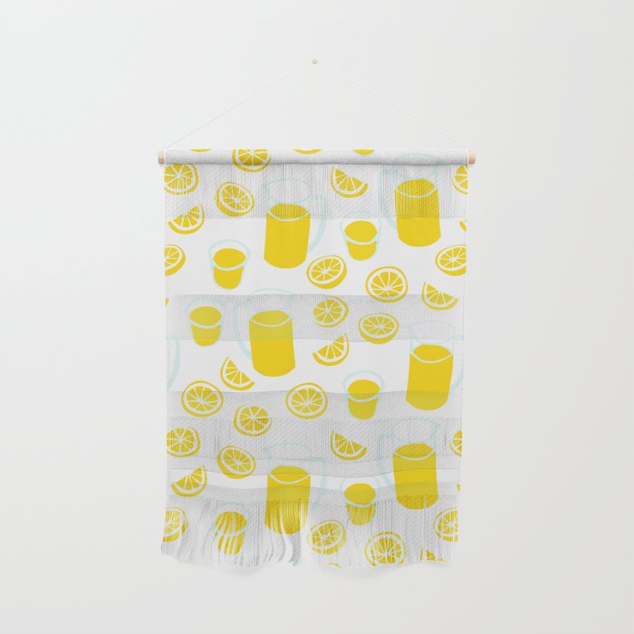 Fresh lemonade fruit drink cartoon pattern Wall Hanging Gallery Image 1