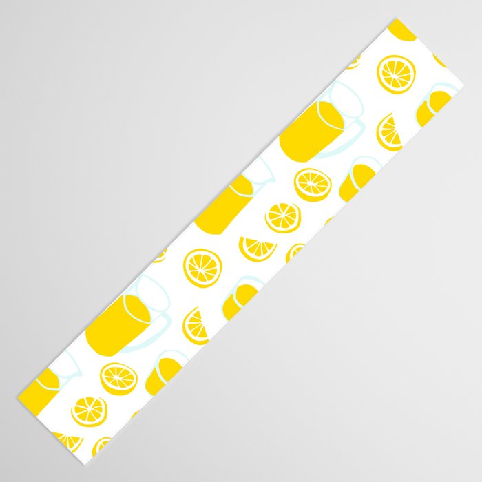 Fresh lemonade fruit drink cartoon pattern Table Runner Gallery Image 3