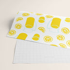 Fresh lemonade fruit drink cartoon pattern Wrapping Paper Gallery Image 2