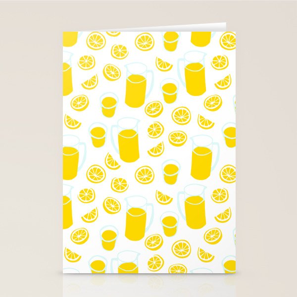 Fresh lemonade fruit drink cartoon pattern Stationery Card Gallery Image 1