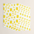 Fresh lemonade fruit drink cartoon pattern Wrapping Paper Gallery Image 3