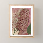 Garden Lilac Flower Painting in Purple & Peach Mini Art Print Gallery Image 1