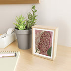 Garden Lilac Flower Painting in Purple & Peach Mini Art Print Gallery Image 2