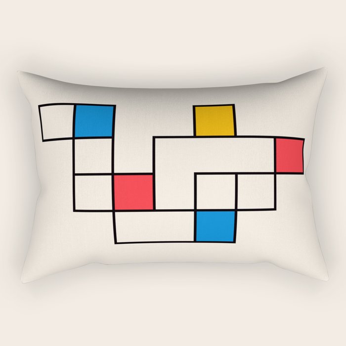Bauhaus Blocks Rectangular Pillow Gallery Image 1
