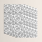Fun black and white line doodle art pattern Wrapping Paper Gallery Image 3