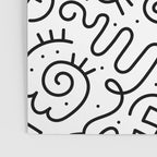 Fun black and white line doodle art pattern Poster Gallery Image 3
