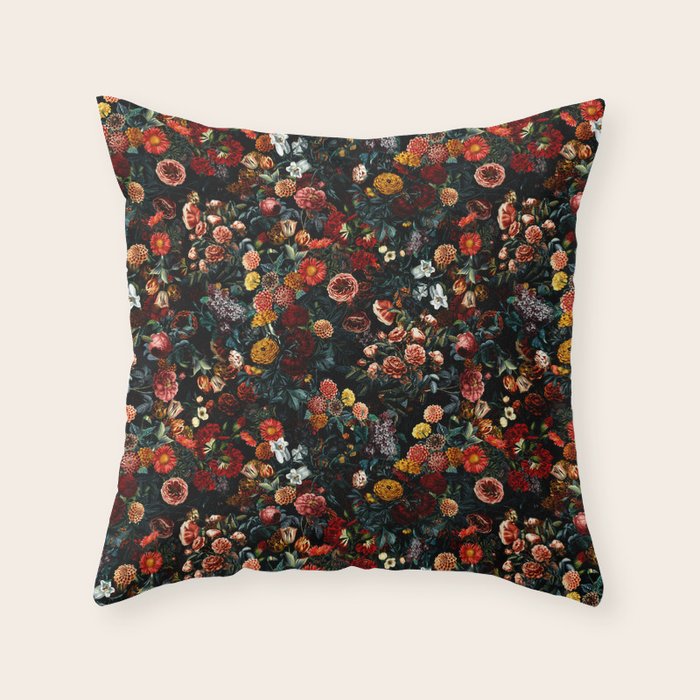 Midnight Garden XXVI Throw Pillow Gallery Image 1