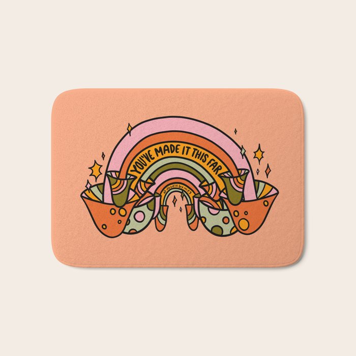 Mushroom Rainbow Bath Mat Gallery Image 1