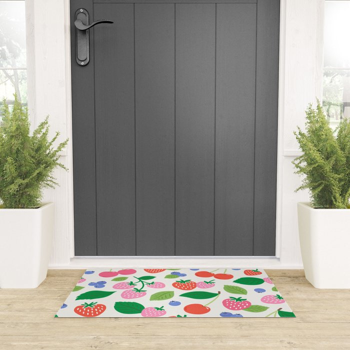 Strawberries and Cherries - Bright Colors Welcome Mat Gallery Image 3