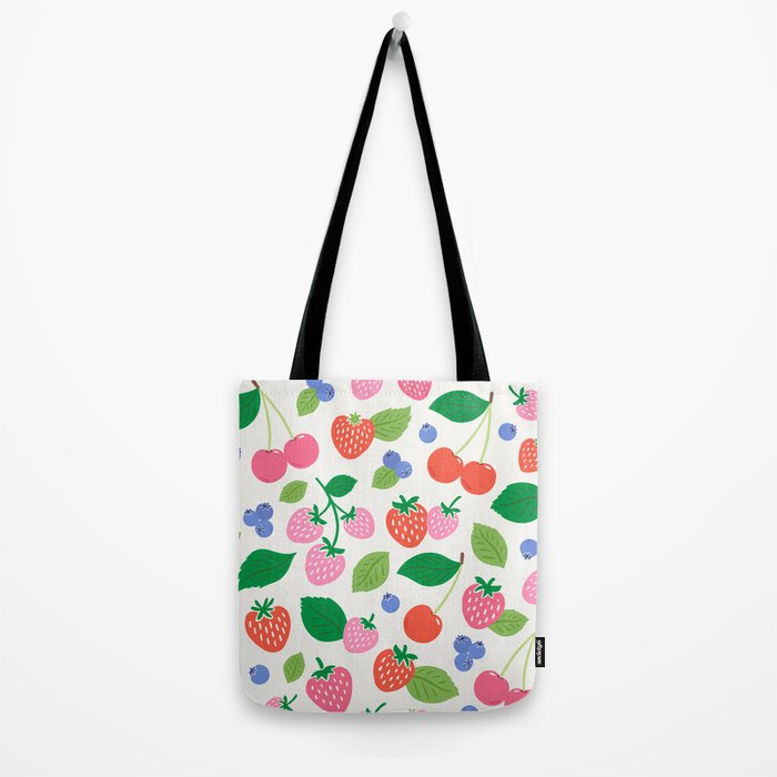 Strawberries and Cherries - Bright Colors Tote Bag Gallery Image 2