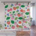 Strawberries and Cherries - Bright Colors Wall Mural Gallery Image 1