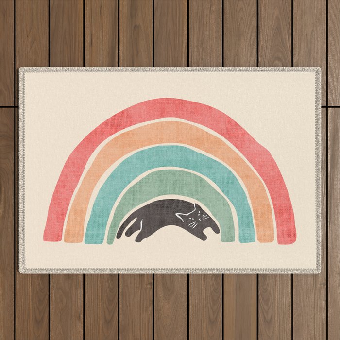 I'ma wittle wainbow Outdoor Rug Gallery Image 1