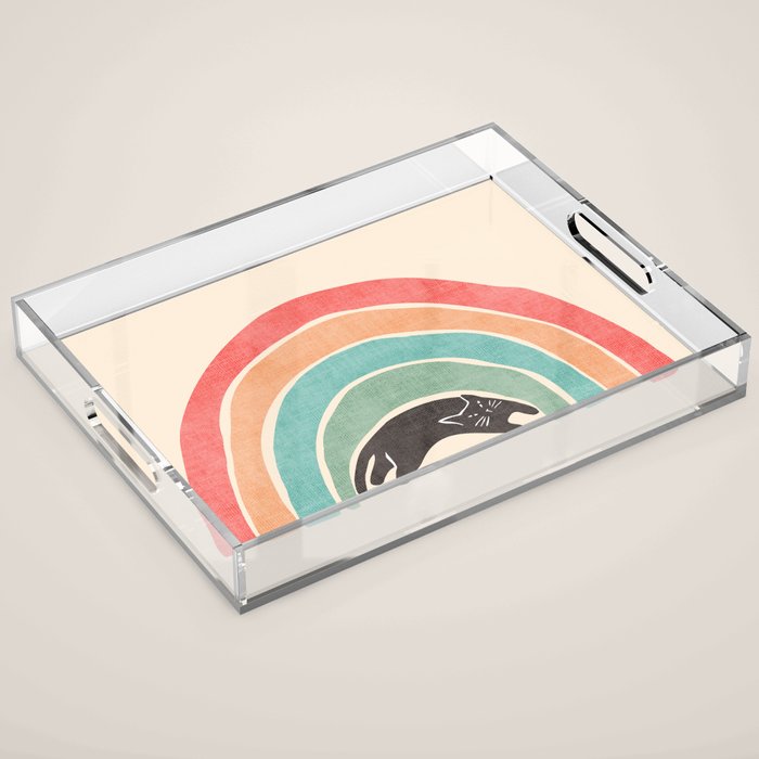 I'ma wittle wainbow Acrylic Tray Gallery Image 1