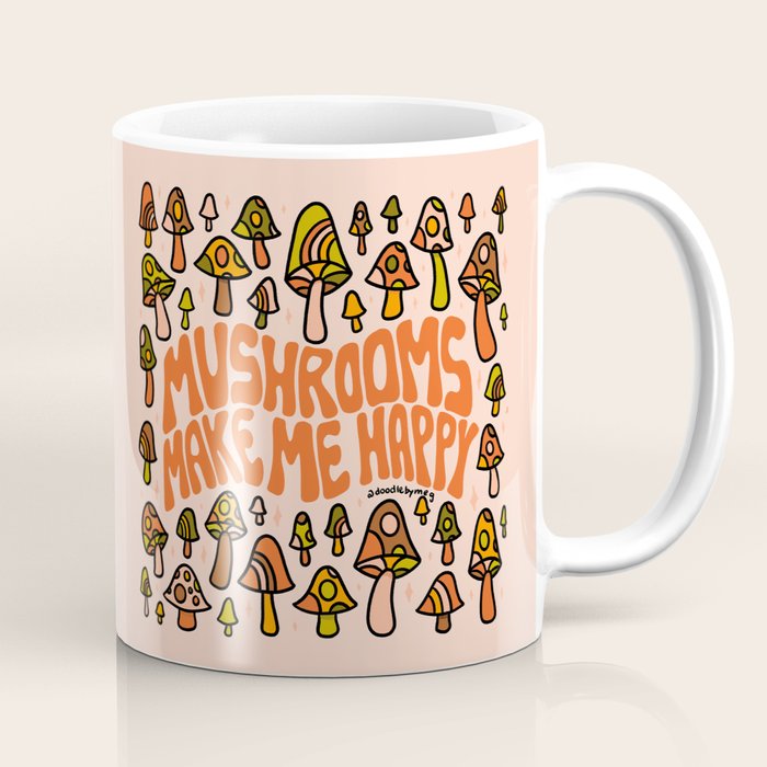 Mushrooms Make Me Happy Coffee Mug Gallery Image 1