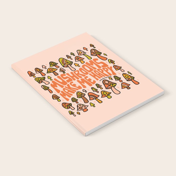 Mushrooms Make Me Happy Notebook Gallery Image 1