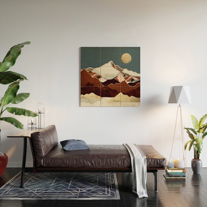 Rustic Mountains Wood Wall Art Gallery Image 2