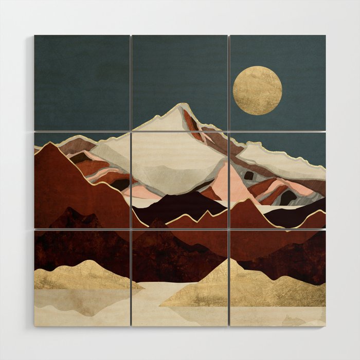 Rustic Mountains Wood Wall Art Gallery Image 1