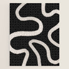 Abstract Brush Strokes: Black & White Jigsaw Puzzle Gallery Image 1