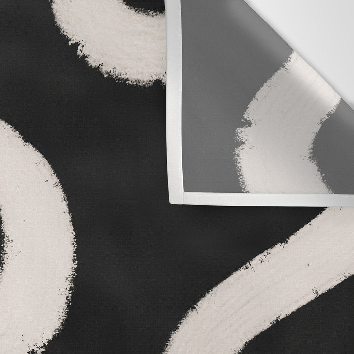 Abstract Brush Strokes: Black & White Wall Tapestry Gallery Image 3