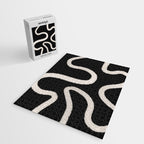 Abstract Brush Strokes: Black & White Jigsaw Puzzle Gallery Image 2