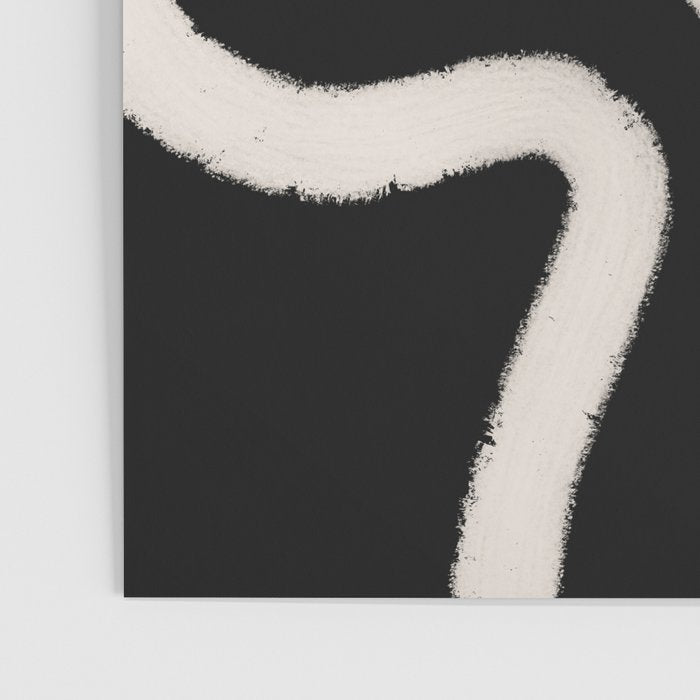 Abstract Brush Strokes: Black & White Poster Gallery Image 3