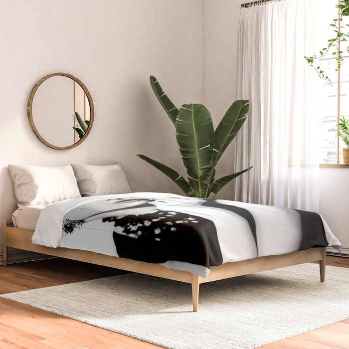 Audrey Hepburn Portrait, Black and White Vintage Art  Comforter Gallery Image 2