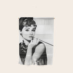 Audrey Hepburn Portrait, Black and White Vintage Art  Wall Hanging Gallery Image 1