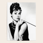 Audrey Hepburn Portrait, Black and White Vintage Art  Poster Gallery Image 4