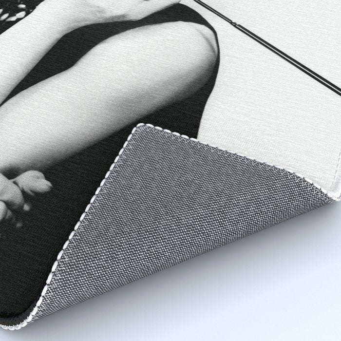 Audrey Hepburn Portrait, Black and White Vintage Art  Rug Gallery Image 4