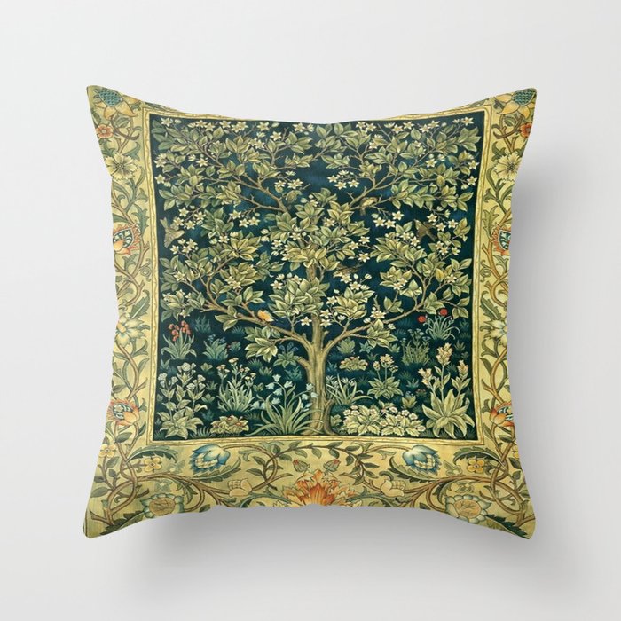 William Morris Tree Of Life Throw Pillow Gallery Image 1