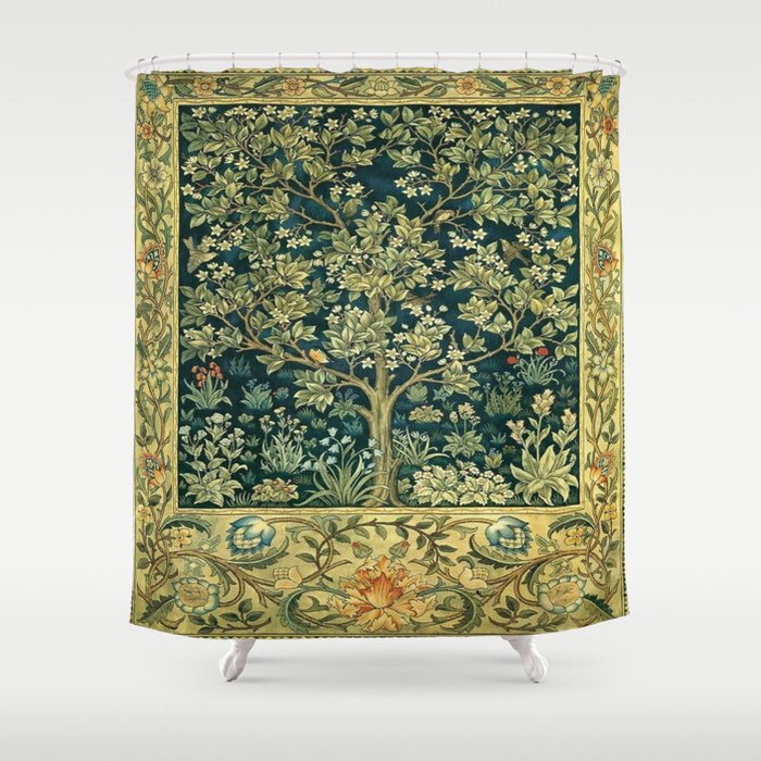 William Morris Tree Of Life Shower Curtain Gallery Image 1