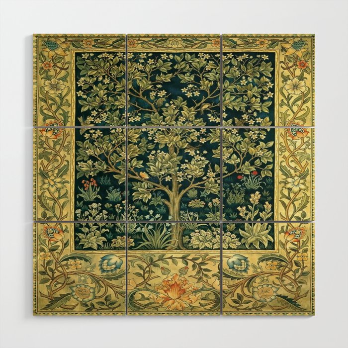 William Morris Tree Of Life Wood Wall Art Gallery Image 1
