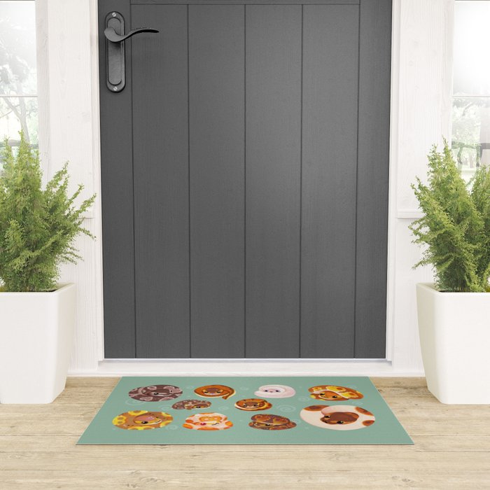 Shy ball pythons - green Welcome Mat Gallery Image 3