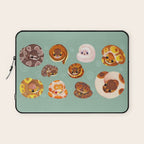 Shy ball pythons - green Laptop Sleeve Gallery Image 1