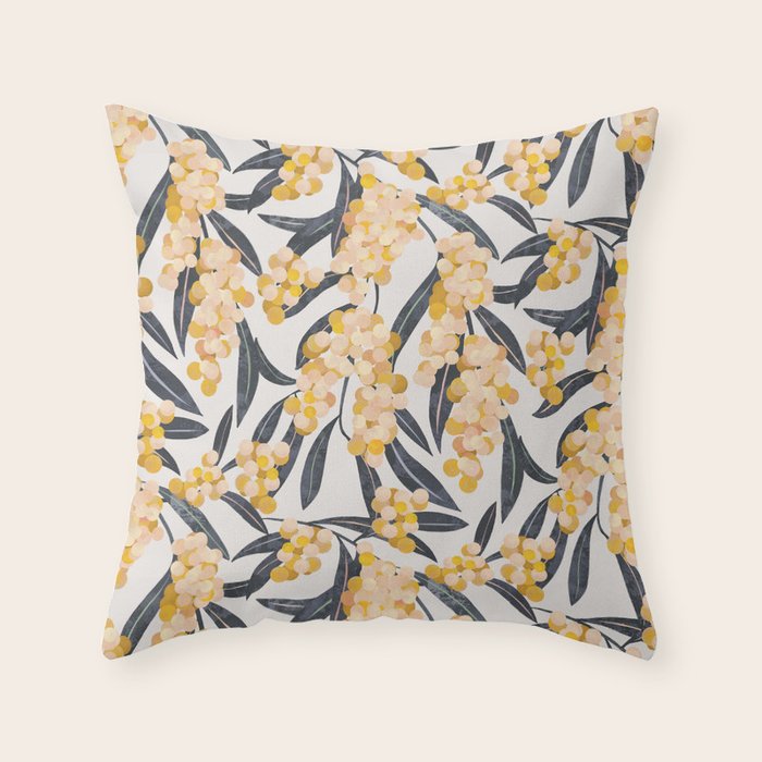 Mediterranean Acacia Throw Pillow Gallery Image 1