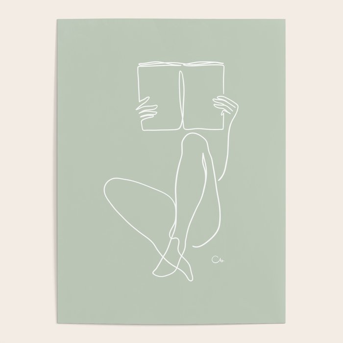 Reading Naked n.2 (green) Poster Gallery Image 4