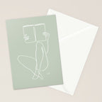 Reading Naked n.2 (green) Stationery Card Gallery Image 2