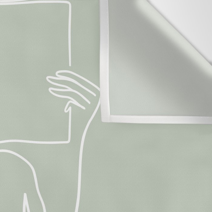 Reading Naked n.2 (green) Wall Tapestry Gallery Image 3