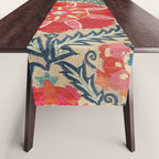 18th Century Suzani Fragment Print Table Runner Gallery Image 1